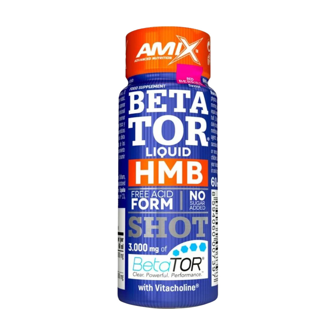 Передтренувальний комплекс Amix Nutrition BetaTOR Liquid HMB Shot Ягоди, в рідині, 60 мл